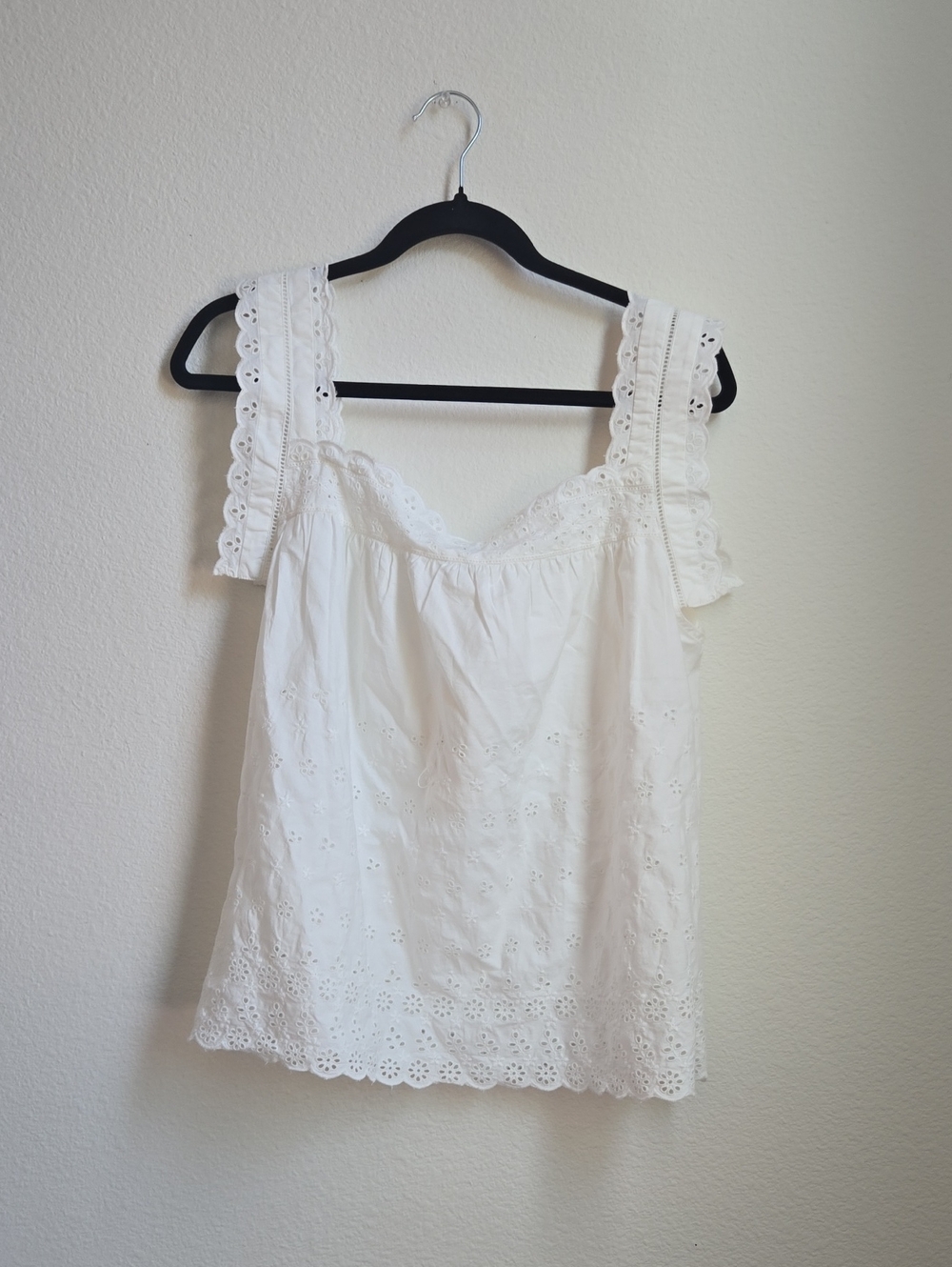 GAP x Doen White Eyelet Square-Neck Camisole
